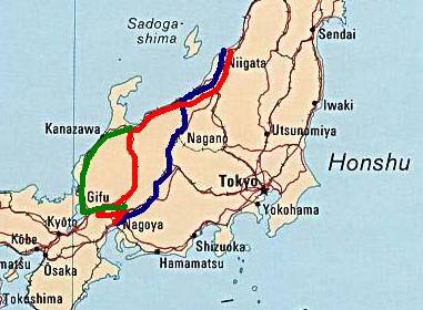 Map of central Japan