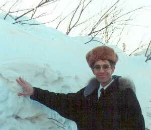 A park covered with snow