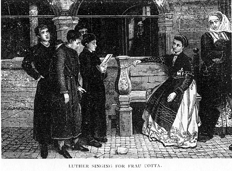 Martin Luther singing for Frau Cotta