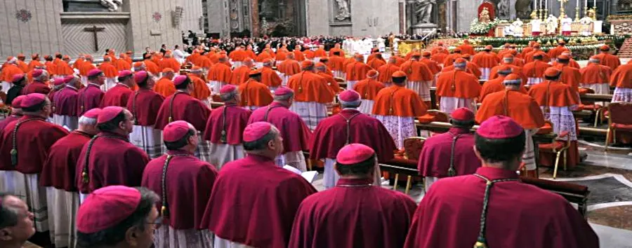 Purple And Scarlet Robes Of The Bishops Of The Church Of Rome